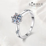Bague Solitaire Lucia En Argent Sterling 925 - Diamant Moissanite 1 Carat💎