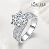 Bague Solitaire pavé Luxe Silverique Argent Sterling 925 - Diamant Moissanite 1 Carat 💎