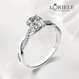 Bague Nœud du Destin En Argent Sterling 925 - Diamant Moissanite 1 Carat 💎