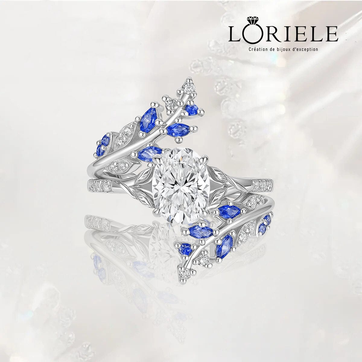 Bague Nymphes Aphrodite Silver - Moissanite 1 carat 💎🌿