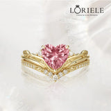 Bague Nymphes Cœur Imoge - Moissanite Rose 1 carat 💎🌿