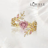 Bague Nymphes Cœur Rosée - Moissanite Agate 💎🌿