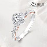 Bague Rose éclat Djamila en Argent Sterling 925 - Diamant Moissanite 1 Carat 💎