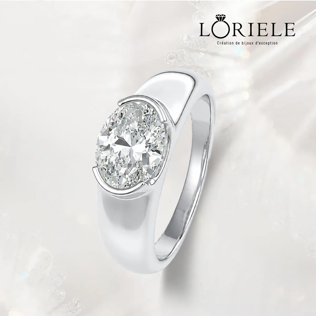 Bague Souverain de Cristal - Diamant Moissanite💎