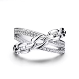 Bague Freya Chaînée en Argent Sterling 925