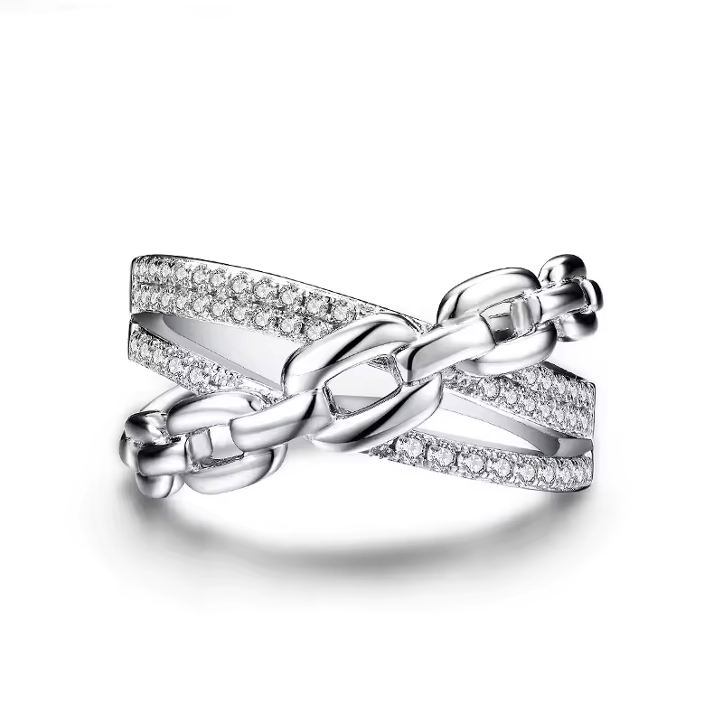 Bague Freya Chaînée en Argent Sterling 925