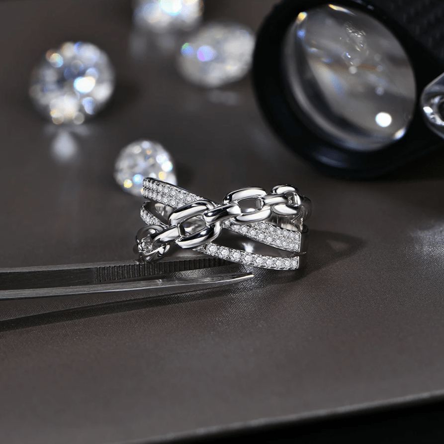 Bague Freya Chaînée en Argent Sterling 925