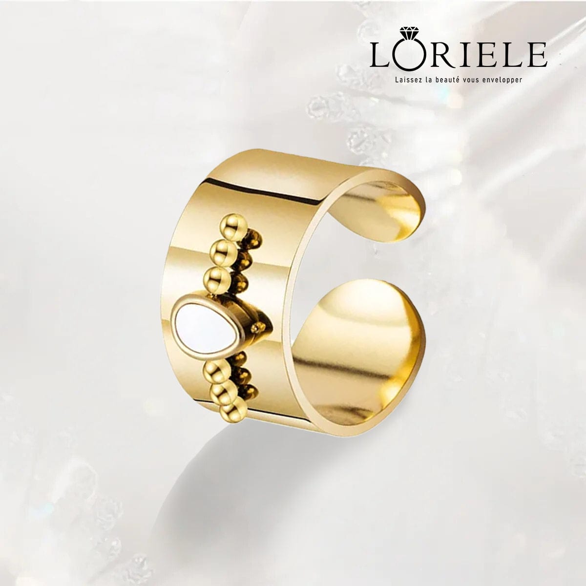 Bague Ajustable Perle d’Or - LORIELE