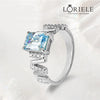 Bague Cocktail Crystal Blue Moissanite - Argent Sterling 925💎