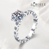 Bague Solitaire Shimmering Bee en Argent Sterling 925 - Diamant Moissanite 1 Carat💎