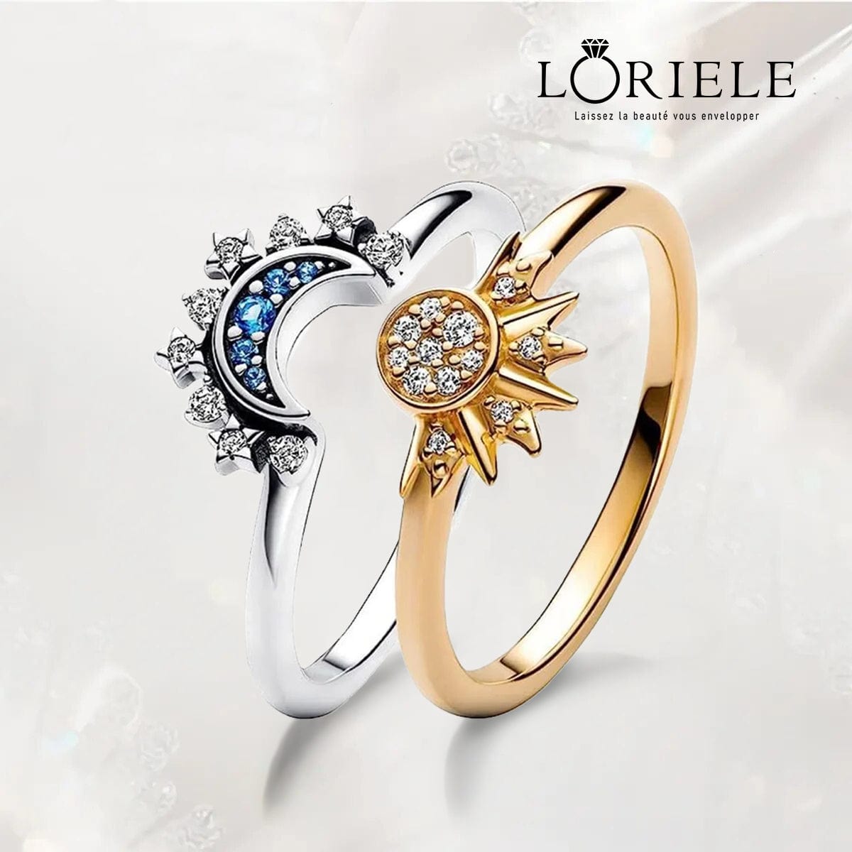 Bagues de promesse Éclipse 🔮🌟 Or & Argent