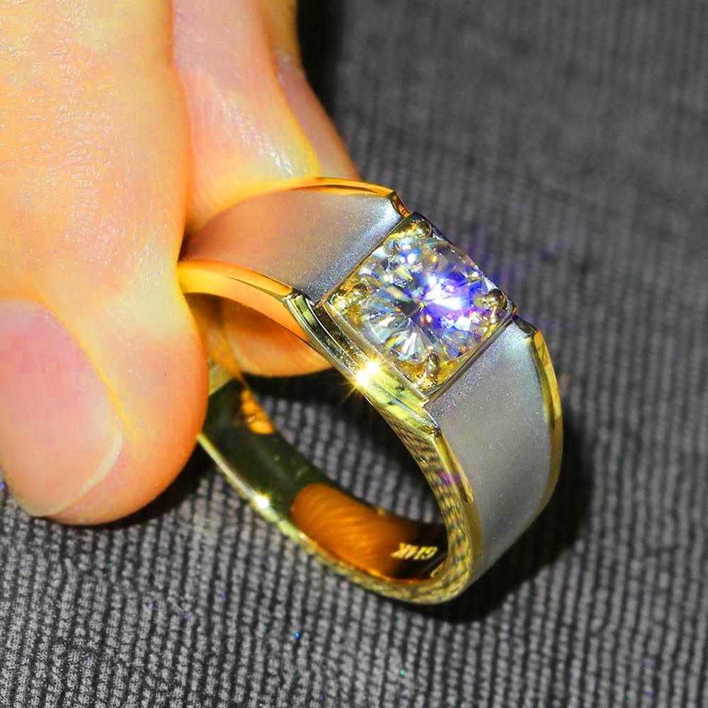 Bague Solitaire Gaïa Plaqué Or - Diamant Moissanite 1 Carat 💎