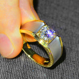 Bague Solitaire Gaïa Plaqué Or - Diamant Moissanite 1 Carat 💎