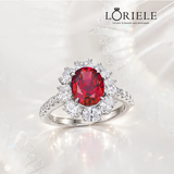 Bague Éclat Carmine - Diamant Moissanite Rouge 🟥