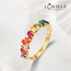 Bague Serment de Valérianne Plaqué Or 18 Carats - Zircone multicolore 🌈
