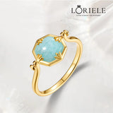 Bague Larmes d’Ambroisie Plaqué Or 18 Carats - Amazonite naturelle🧫