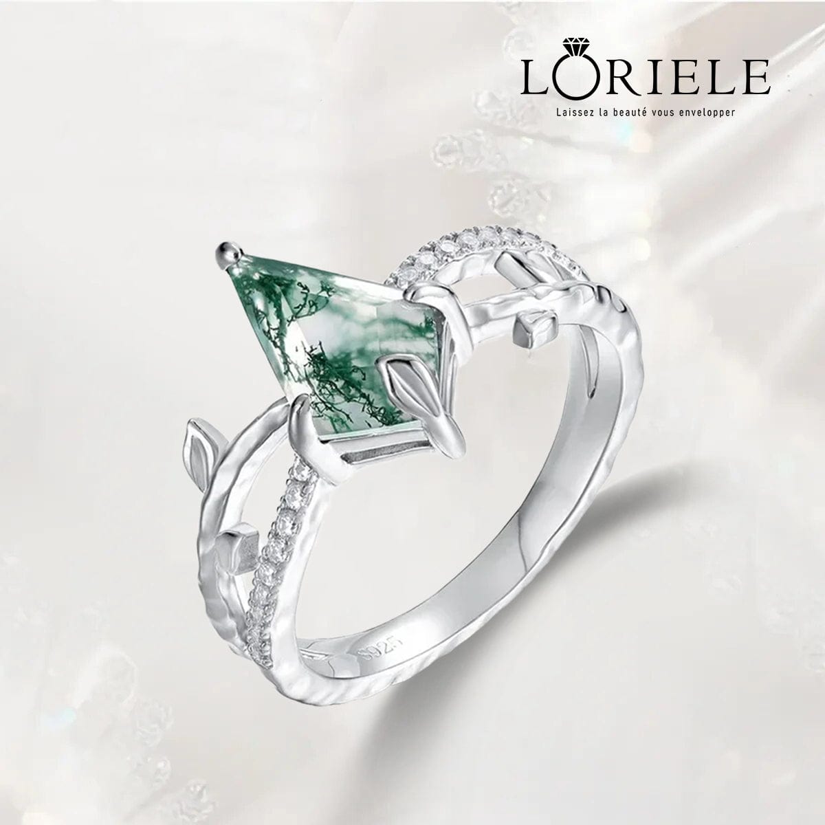 Bague Velours de Silvine Argent sterling 925 - Malachite naturelle ❇️