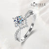 Bague Solitaire Lueur de perle En Argent Sterling 925 - Diamant Moissanite 1 Carat 💎
