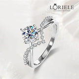 Bague Solitaire Lueur de perle En Argent Sterling 925 - Diamant Moissanite 1 Carat 💎