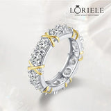 Bague cross d'éternité En Argent Sterling 925 - Diamant Moissanite 1 Carat 💎