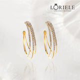 Boucles d'oreilles créoles à trois anneaux en Or 18 Carats✨