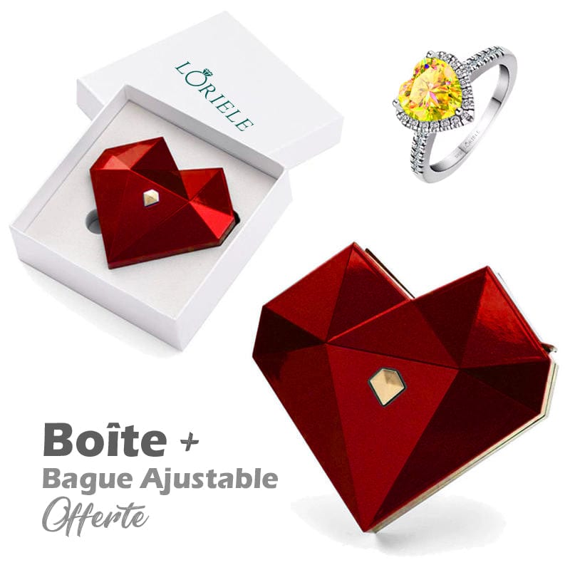 ❤️ Boîte Cœur avec Bague de Promesse Ajustable Offerte 🎁 - LORIELE™