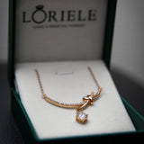 Collier Arc d'Amour Cupidon - Diamant Moissanite 1 Carat 💎Loriele™