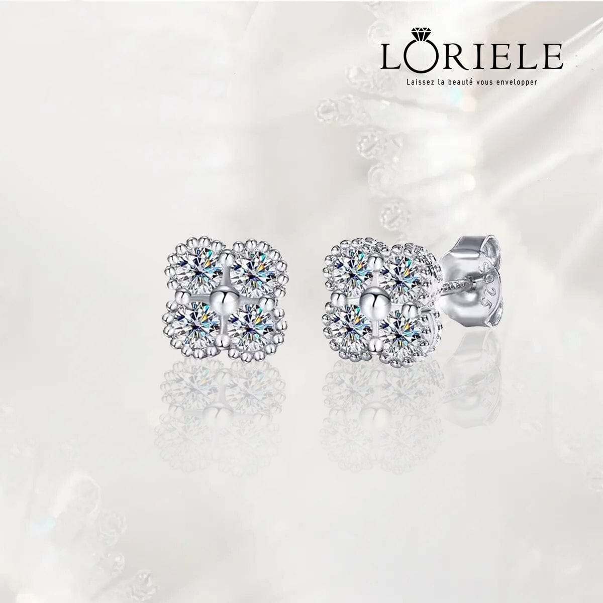 ✨ Boucles d’Oreilles Clover édition - Diamant Moissanite 1 Carats💎Loriele™