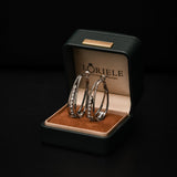 Boucles d'oreilles Créoles à Strass - Plaqué Or 18 Carats Loriele™ ✨