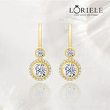 Boucles d'oreilles Éclat Royal Plaqué Or 18cts - Diamant Moissanite 1 Carat 💎