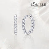 Boucles d'oreilles Créoles Diane Cristalline - Diamant Moissanite 1 Carat 💎