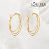 Boucles d'oreilles créoles fine Entrelacée - Plaqué Or 18 Carats Loriele™