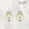Boucles d'oreilles Fleur de Cristal Plaqué Or 18 Carats Loriele™