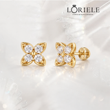 Boucles d'oreilles Lys d’Or - Diamant Moissanite 💎