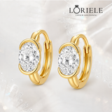 Boucles dâoreilles Ovale Closure - Diamant Moissaniteđ