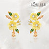 Boucles d'oreilles PĂ©tale de Mimosa - Diamant Moissanite đ