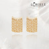 Boucles d'oreilles de luxe cascade et pompon - Plaqué Or 18 Carats✨