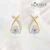 Boucles d'oreilles queue de sirène Plaqué or - Diamant Moissanite 1 Carat 💎