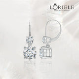 Boucles d'oreilles Duo Cassiopée pendantes - Diamant Moissanite 1 Carat 💎