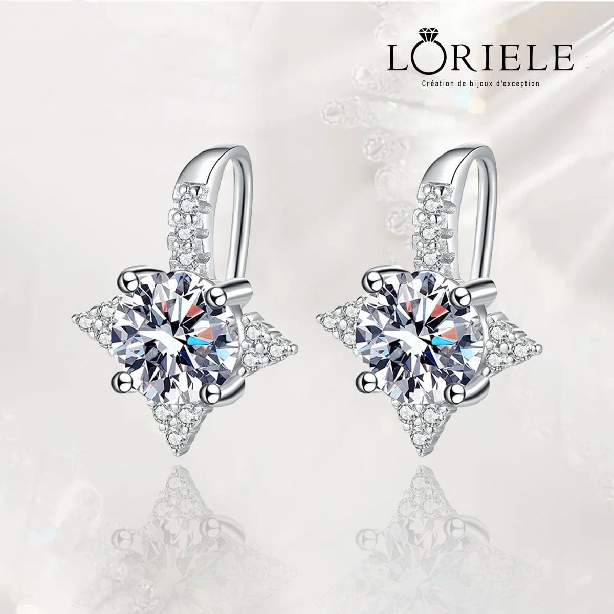 Boucles d’oreilles Étreinte d’Étoiles Filantes ✨ - Diamant Moissanite💎
