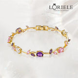 Bracelet Rosalie Amarante– Moissanite Colorées🌷