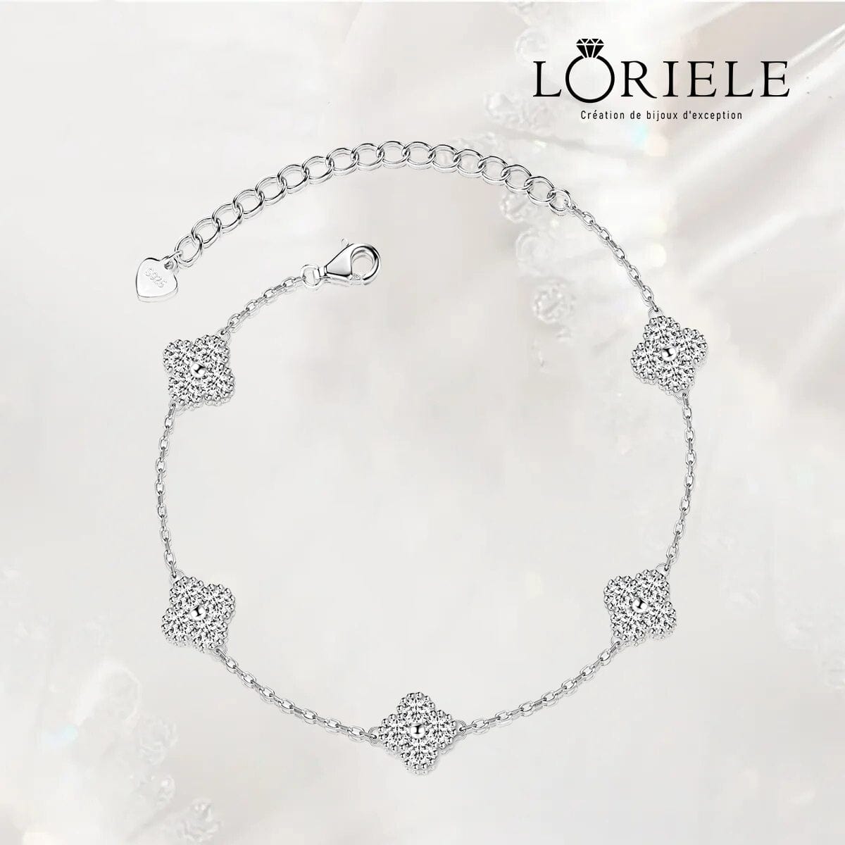 Bracelet Clover 🍀- Diamant Moissanite 1 Carats💎Loriele™