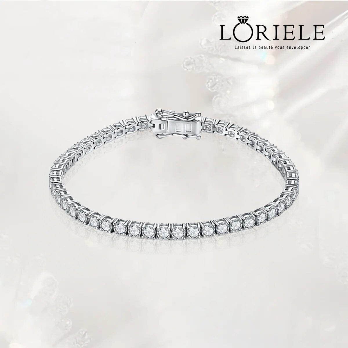 Bracelet Léonora Lapis en Argent sterling 925 - Diamant Moissanite 1 Carat 💎