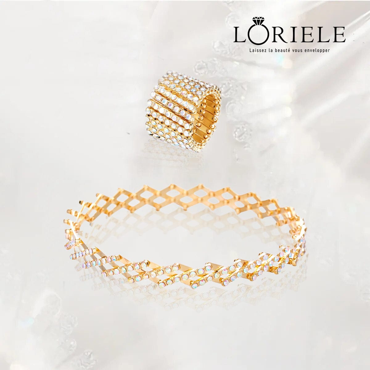 Bracelet a Bague transformable - Ilythia Tourmaline Plaqué Or 14k LORIELE 💎