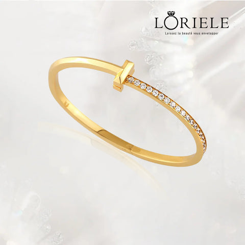 LORIELE - Bracelet Zenobia Cristal plaqué Or 14K🌹