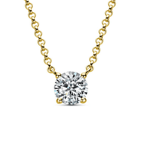 Collier Éclat Stellaire en Argent Sterling 925 - Diamant Moissanite 1 Carat 💎