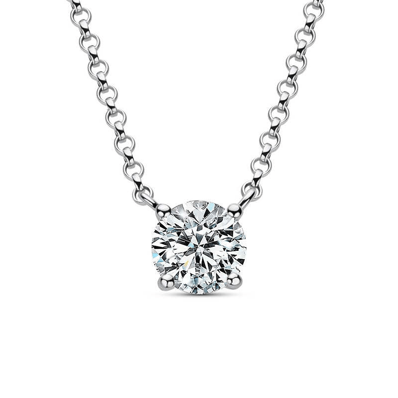 Collier Éclat Stellaire en Argent Sterling 925 - Diamant Moissanite 1 Carat 💎