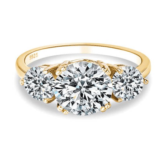 Bague 3 Pierres Serment de Thémis - Diamant Moissanite 1 Carat 💎