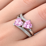 Bague Pink Love Promise 💞 - Diamant Moissanite 💎