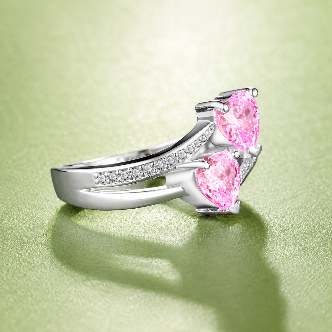 Bague Pink Love Promise 💞 - Diamant Moissanite 💎